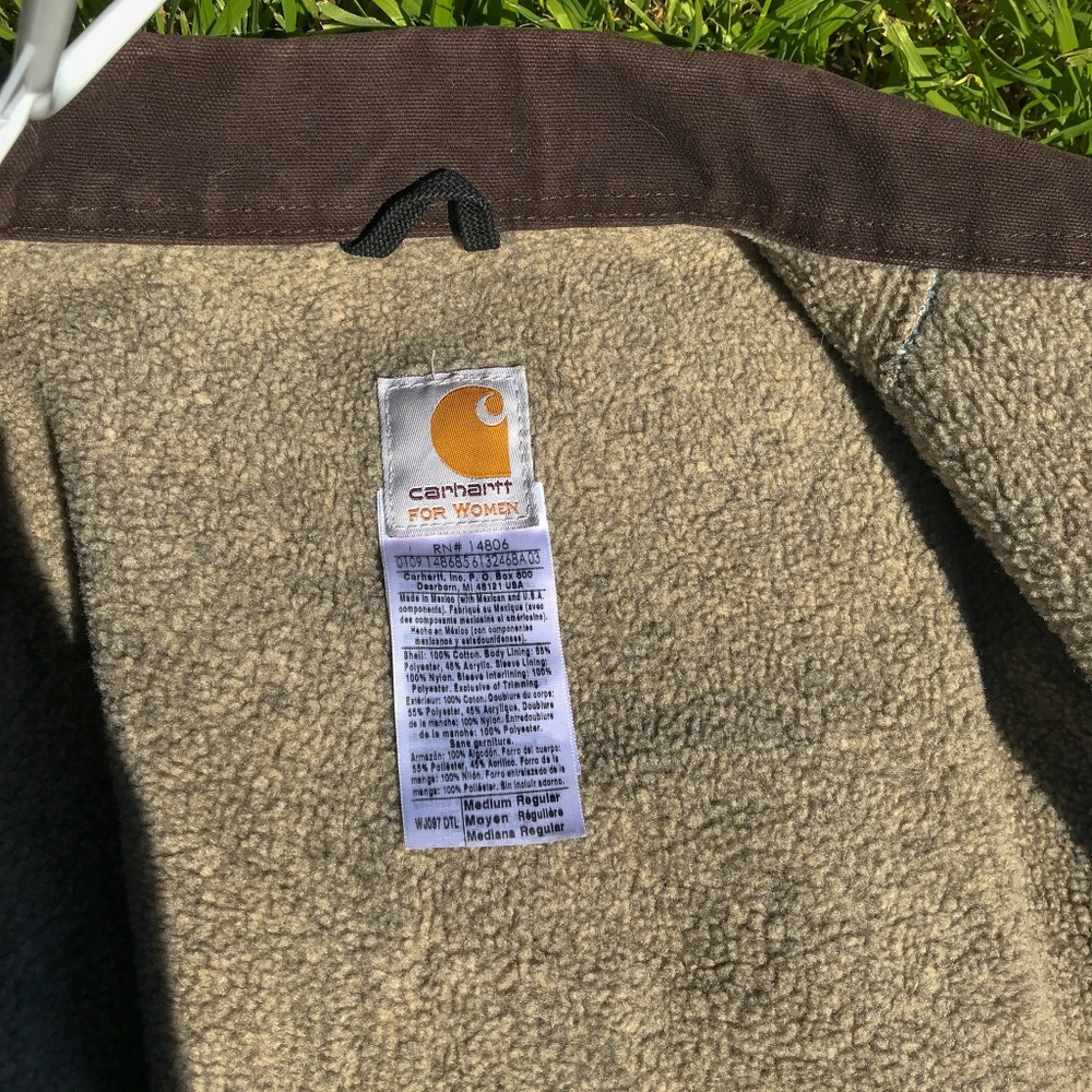 Carhartt Lined Teal Jacket with Collar - Picture 2 of 3
